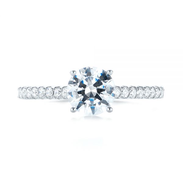  Platinum Platinum Diamond Engagement Ring - Top View -  103713