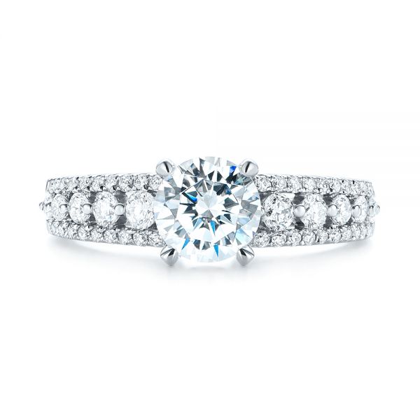  Platinum Platinum Diamond Engagement Ring - Top View -  103834