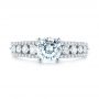  Platinum Platinum Diamond Engagement Ring - Top View -  103834 - Thumbnail