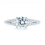 18k White Gold Diamond Engagement Ring - Top View -  103902 - Thumbnail
