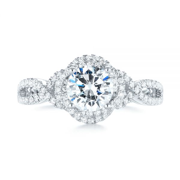  Platinum Platinum Diamond Engagement Ring - Top View -  103903