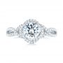  Platinum Platinum Diamond Engagement Ring - Top View -  103903 - Thumbnail