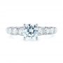 18k White Gold Diamond Engagement Ring - Top View -  103905 - Thumbnail