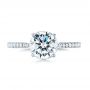 18k White Gold Diamond Engagement Ring - Top View -  104177 - Thumbnail