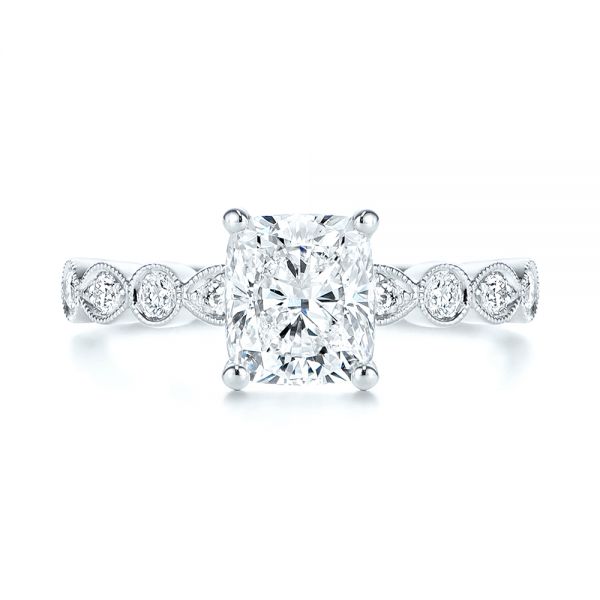  Platinum Platinum Diamond Engagement Ring - Top View -  106438