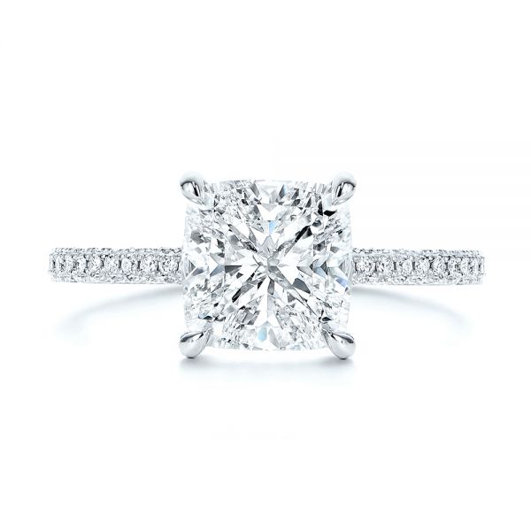 14k White Gold 14k White Gold Diamond Engagement Ring - Top View -  106439