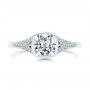 14k White Gold 14k White Gold Diamond Engagement Ring - Top View -  106592 - Thumbnail