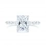 18k White Gold 18k White Gold Diamond Engagement Ring - Top View -  106640 - Thumbnail