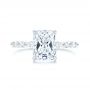14k White Gold 14k White Gold Diamond Engagement Ring - Top View -  106640 - Thumbnail