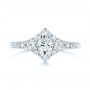  Platinum Platinum Diamond Engagement Ring - Top View -  106659 - Thumbnail