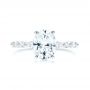 18k White Gold 18k White Gold Diamond Engagement Ring - Top View -  106727 - Thumbnail