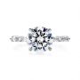  Platinum Platinum Diamond Engagement Ring - Top View -  106861 - Thumbnail