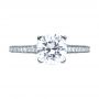 14k White Gold 14k White Gold Diamond Engagement Ring - Top View -  196 - Thumbnail