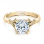 18k Yellow Gold 18k Yellow Gold Diamond Engagement Ring - Flat View -  100100 - Thumbnail