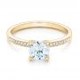 18k Yellow Gold 18k Yellow Gold Diamond Engagement Ring - Flat View -  102585 - Thumbnail