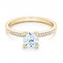 18k Yellow Gold 18k Yellow Gold Diamond Engagement Ring - Flat View -  102585 - Thumbnail