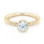 18k Yellow Gold 18k Yellow Gold Diamond Engagement Ring - Flat View -  102672 - Thumbnail