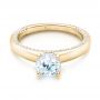 18k Yellow Gold 18k Yellow Gold Diamond Engagement Ring - Flat View -  103087 - Thumbnail