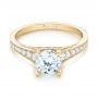 18k Yellow Gold 18k Yellow Gold Diamond Engagement Ring - Flat View -  103088 - Thumbnail