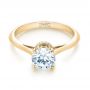 18k Yellow Gold 18k Yellow Gold Diamond Engagement Ring - Flat View -  103319 - Thumbnail