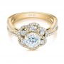 18k Yellow Gold 18k Yellow Gold Diamond Engagement Ring - Flat View -  103678 - Thumbnail