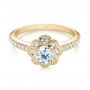 14k Yellow Gold 14k Yellow Gold Diamond Engagement Ring - Flat View -  103680 - Thumbnail