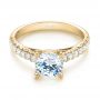 18k Yellow Gold 18k Yellow Gold Diamond Engagement Ring - Flat View -  103682 - Thumbnail
