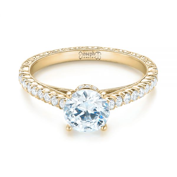 14k Yellow Gold 14k Yellow Gold Diamond Engagement Ring - Flat View - 103713