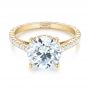 18k Yellow Gold 18k Yellow Gold Diamond Engagement Ring - Flat View -  103714 - Thumbnail