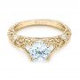 14k Yellow Gold 14k Yellow Gold Diamond Engagement Ring - Flat View -  103901 - Thumbnail