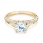 18k Yellow Gold 18k Yellow Gold Diamond Engagement Ring - Flat View -  103902 - Thumbnail