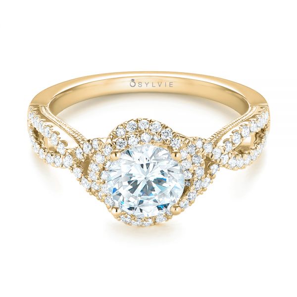 14k Yellow Gold 14k Yellow Gold Diamond Engagement Ring - Flat View -  103903