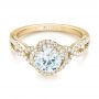 18k Yellow Gold 18k Yellow Gold Diamond Engagement Ring - Flat View -  103903 - Thumbnail