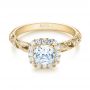 18k Yellow Gold 18k Yellow Gold Diamond Engagement Ring - Flat View -  103908 - Thumbnail