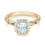 14k Yellow Gold 14k Yellow Gold Diamond Engagement Ring - Flat View -  103908 - Thumbnail