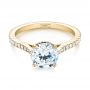 18k Yellow Gold 18k Yellow Gold Diamond Engagement Ring - Flat View -  104177 - Thumbnail