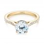 14k Yellow Gold 14k Yellow Gold Diamond Engagement Ring - Flat View -  104177 - Thumbnail