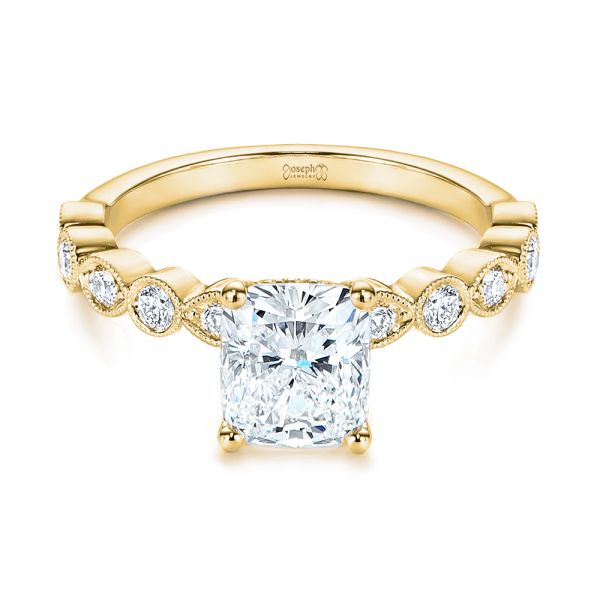 18k Yellow Gold 18k Yellow Gold Diamond Engagement Ring - Flat View - 106438