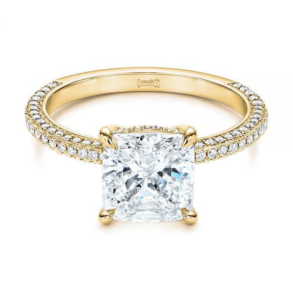 14k Yellow Gold 14k Yellow Gold Diamond Engagement Ring - Flat View - 106439