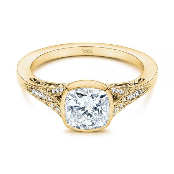 14k Yellow Gold 14k Yellow Gold Diamond Engagement Ring - Flat View - 106592