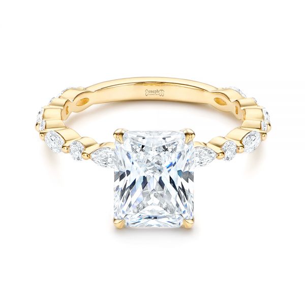14k Yellow Gold 14k Yellow Gold Diamond Engagement Ring - Flat View -  106640