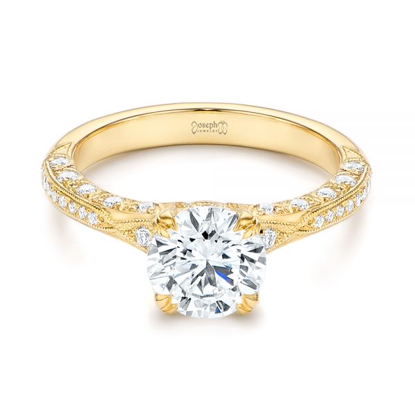 14k Yellow Gold 14k Yellow Gold Diamond Engagement Ring - Flat View - 106644