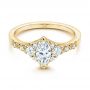 18k Yellow Gold 18k Yellow Gold Diamond Engagement Ring - Flat View -  106659 - Thumbnail