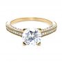 18k Yellow Gold 18k Yellow Gold Diamond Engagement Ring - Top View -  196 - Thumbnail
