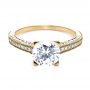 14k Yellow Gold 14k Yellow Gold Diamond Engagement Ring - Top View -  196 - Thumbnail