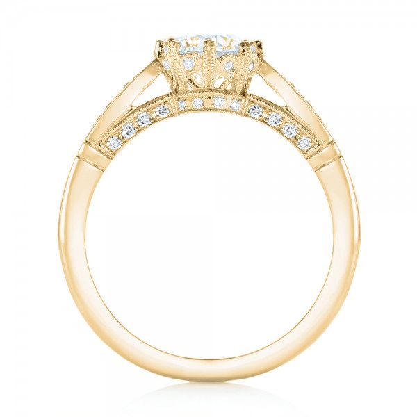 14k Yellow Gold 14k Yellow Gold Diamond Engagement Ring - Front View - 102672