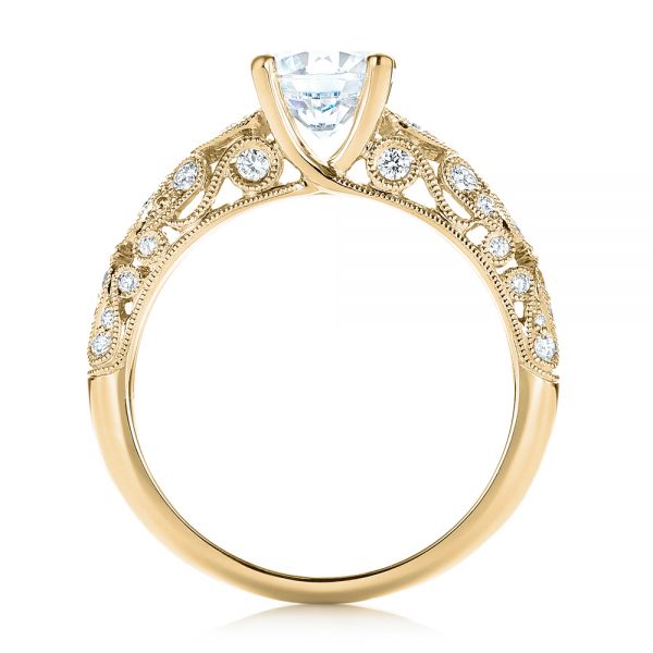 18k Yellow Gold 18k Yellow Gold Diamond Engagement Ring - Front View -  103063