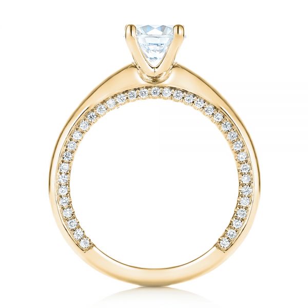 18k Yellow Gold 18k Yellow Gold Diamond Engagement Ring - Front View -  103087