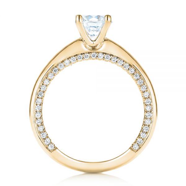 18k Yellow Gold 18k Yellow Gold Diamond Engagement Ring - Front View - 103087