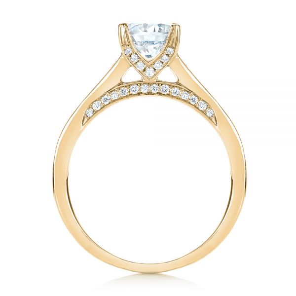14k Yellow Gold 14k Yellow Gold Diamond Engagement Ring - Front View - 103088